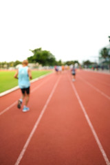 Fototapeta premium Blur problem over doing exercise sport stadium running