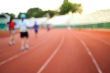 Fototapeta premium Blur problem over doing exercise sport stadium running