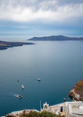 Obraz premium Santorini Island, Greece, one of the most beautiful travel destinations of the world.