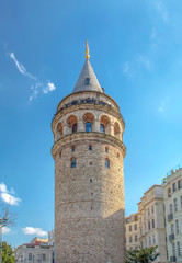 Fototapeta na wymiar Golden Horn against Galata tower, Istanbul, Turkey 