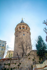 Golden Horn against Galata tower, Istanbul, Turkey 