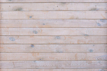 Wooden plank fence of horizontal flat boards. Wood brown texture. Empty wooden wall. Template for design