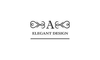 Simple and elegant monogram design template with letter. Vector illustration. 
