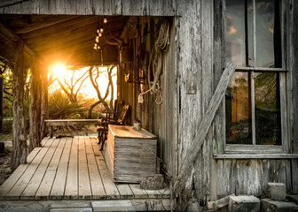 Cowboy Porch Sunrise