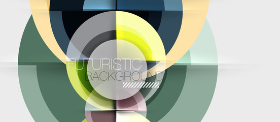 Fototapeta premium Geometric design abstract background - circles