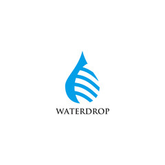 Water drop logo design vector template