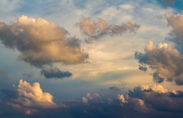 Cloudy sky in rainy season