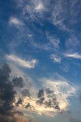 Naklejka premium Cloudy sky in rainy season