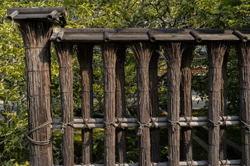 Natural material fence