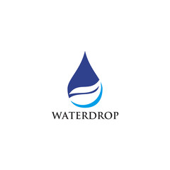 Water drop logo design vector template