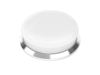 White button. 3d rendering illustration isolated