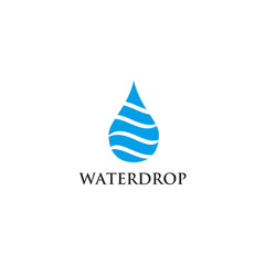 Water drop logo design vector template