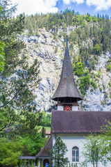 Church in Lauterbrunnen. Church in the Alps