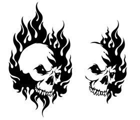 Illustration of the skull and the flame,