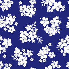 Fototapeta na wymiar A flower pattern illustration of the Hibiscus.