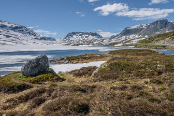 Fototapeta na wymiar Beautiful Nature Norway natural landscape aerial photography. 