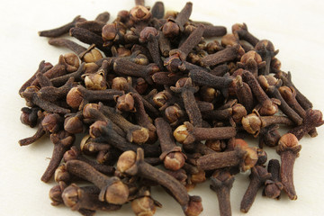 cloves on white background