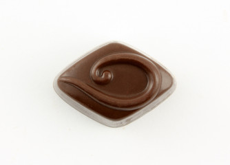 chocolate on white background