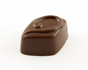chocolate on white background
