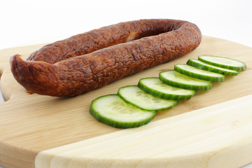 sausages with cucumber