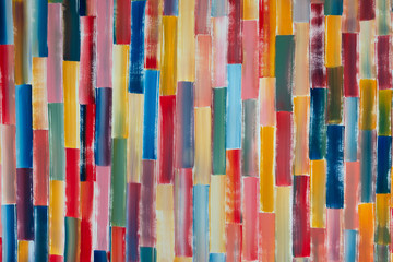 A paint colour brush wall with multi color