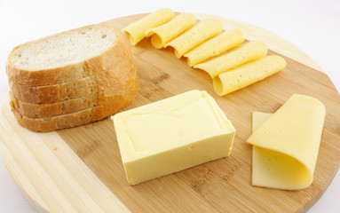 cheese, butter and bread