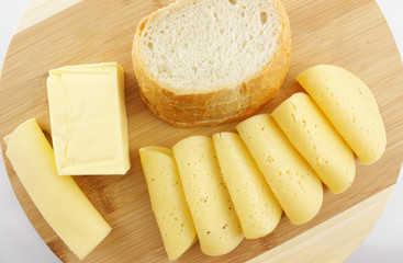 cheese, butter and bread