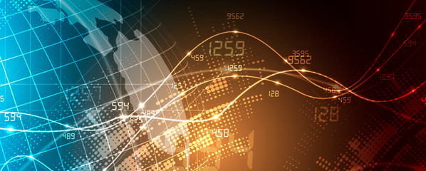  Abstract finance and business background with graph
