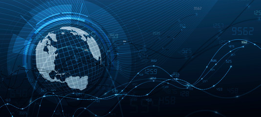  Abstract finance and business background with graph