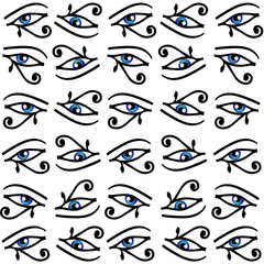 Egyptian Eye of Horus or wadjet is a symbol of royal power and protection