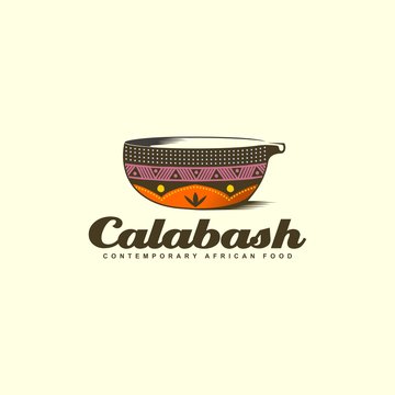  Bowl Calabash Handmade Africa Logo Design Inspiration