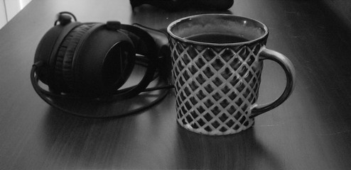Coffee and Headphones Personal Ritual