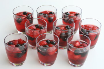Götterspeise mit Obst