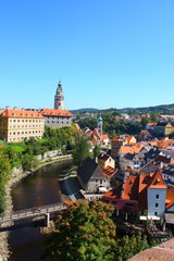 Fototapeta na wymiar panoramic view of krumlov czech republic
