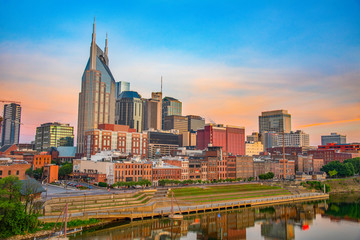 Fototapeta na wymiar Nashville Tennessee Skyline