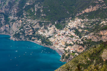 Obraz premium Path of the god called Sentiero Degli Dei at Amalfi Coast. Italy