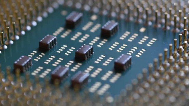 extreme close-up of computer cpu chip