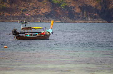 Fototapeta premium Coastal fishing boats that are in the sea