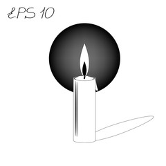 candle transparent background vector isolated object icon