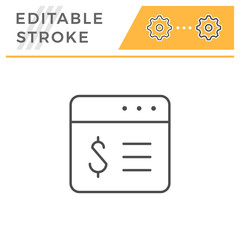 Financial application editable stroke line icon