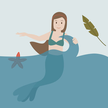 Meerjungfrau und Seestern