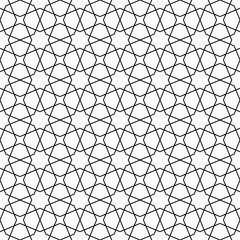 Seamless arabic geometric ornament in black and white.Arabic style.