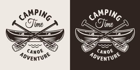 Vintage monochrome outdoor adventure badge