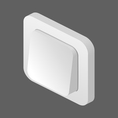 Switch toggle button isometric icon vector illustration