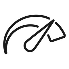 speedometer - minimal line web icon. simple vector illustration. concept for infographic, website or app.