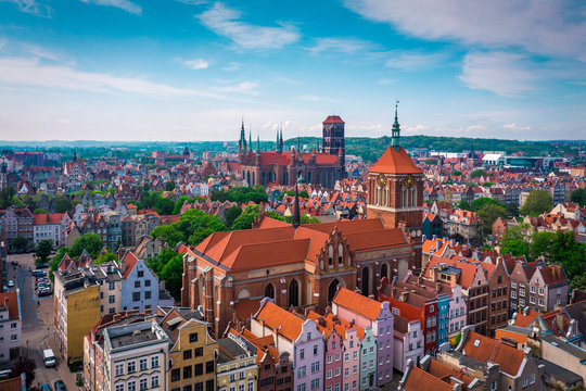 Wiosna w Gdańsku z lotu ptaka