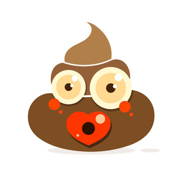 recommend clip art: Cartoon shit vector icon on white background,