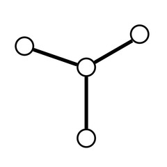 Isolated model of a molecular structure - Vector