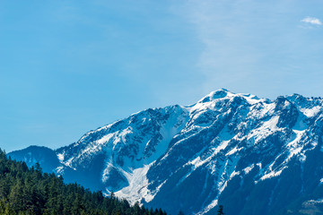 View of mountains in British Columbia, Canada.