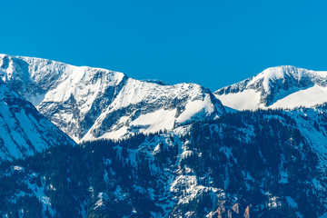 View of mountains in British Columbia, Canada.
